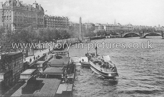 Thames Embankment, London. c.1915.